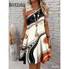 Sundress Sleeveless Beach Dress Fashion Abstract Marble Textured 3D Printed Women Dresses Casual Elegant Loose Summer Clothes