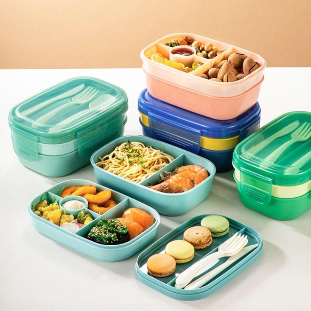 Leak-Proof Lunch Container 3 Layer Salad Box Microwavable Food Storage Box  Worker