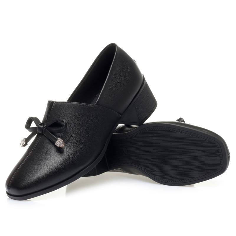 Fashion AIYUQI Dress Shoes Women Genuine Leather 2025 Fall New Thick Heel Large Size Women Casual Shoes Square Head Women Office Shoes