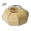 Handmade Wood Candle Holder Wooden Glass Holder, Rustic Driftwood Ornament, Farmhouse Natural Tabletop Decor for Living Room Bedroom Office Gift Matte