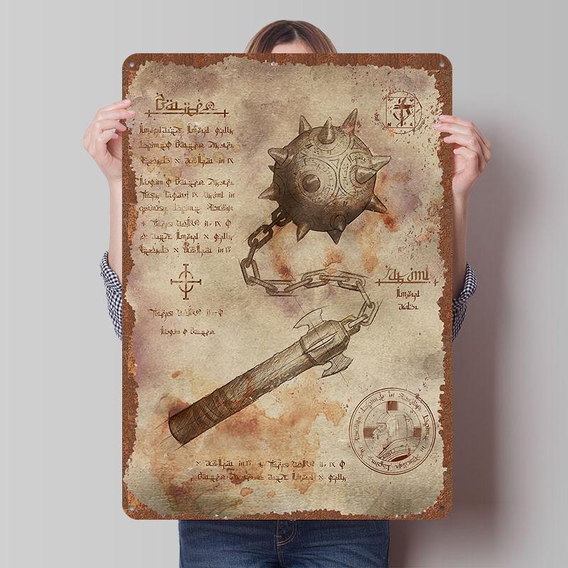 DoomS Tinplate Posters Custom Wall Art Vintage Metal Signs Retro Tin Plaque for Bedroom Decoration Gaming Home Decor Accessories