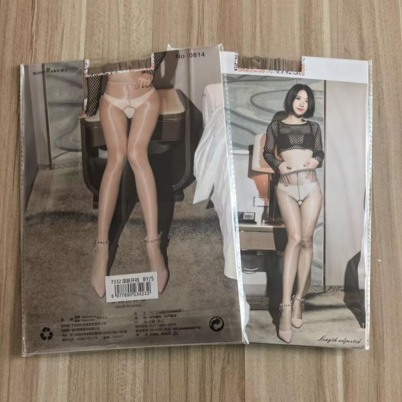 One Line Crotch Sheer Tights Summer Daily Wear Women Oil Glossy High Waist Stretchy Pantyhose Pole Dance Ultra-Thin Stockings