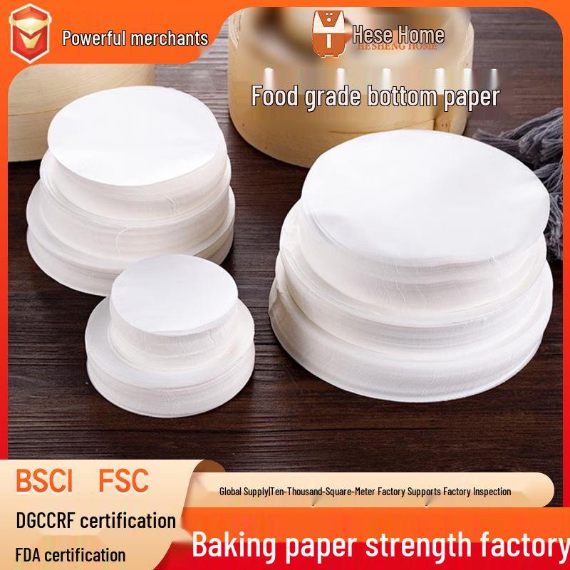

Thickened Non-Perforated Steamer Paper for Buns, Round & Square Silicone Oil Liner 7.5cm Round (500 pieces)