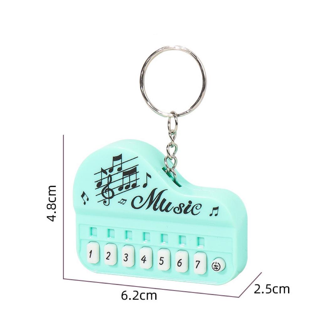 1 Pcs Creative Mini Electronic Piano Keychain Pendant Luminous Music Toy Small Gift