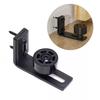 Barn Door Track Roller System Easy Installation Carbon Steel Base Door Guide AntiWobble Design Matte Black Finish
