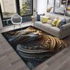 Cute Cat Flower Pastoral Cartoon Carpet Rug for Home Living Room Bedroom Sofa Doormat Decor,Kid Play Area Rug Non-slip Floor Mat