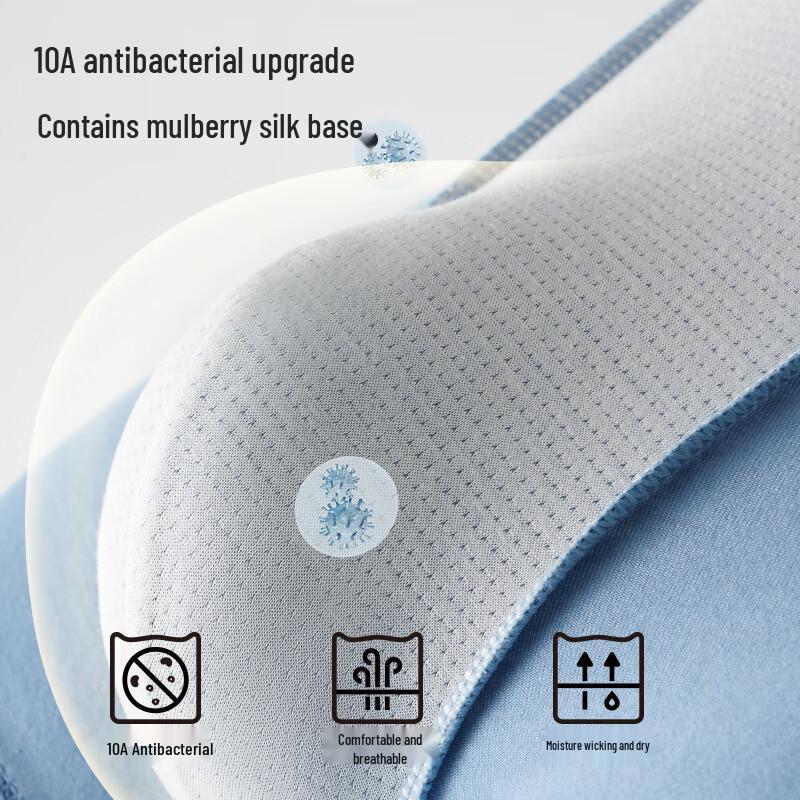 MiiOW Men's 10A Antibacterial Pure Cotton Boxer Briefs 3-Pack