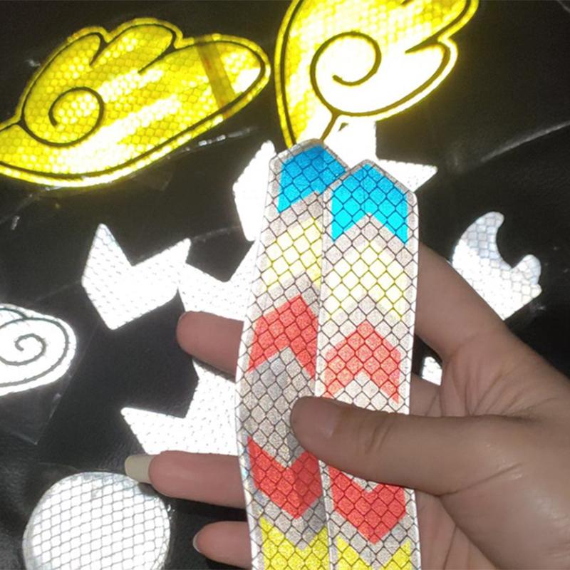 Adesivo de capacete de motocicleta, adesivo refletivo, placa de advertência noturna, acessórios