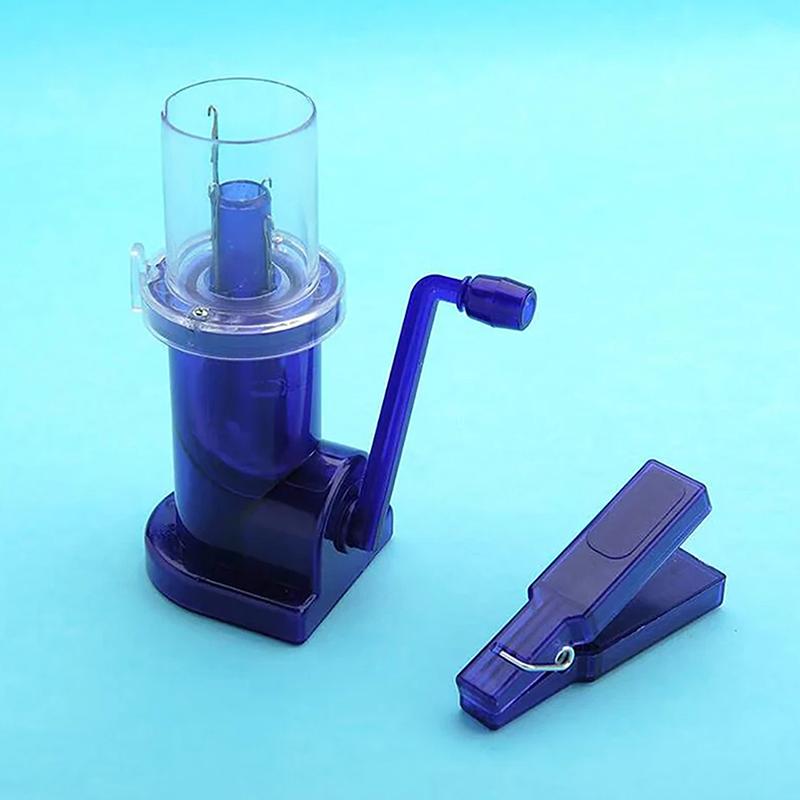 Tragbare Handstrickmaschine Verzierung Strickwebstuhl mit Handkurbel Handgestrickt Geflochten DIY Pullover und Schals Zubehör