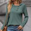 2025 Autumn Women's Solid Color Irregular Lapel Hoodie - European & American Style