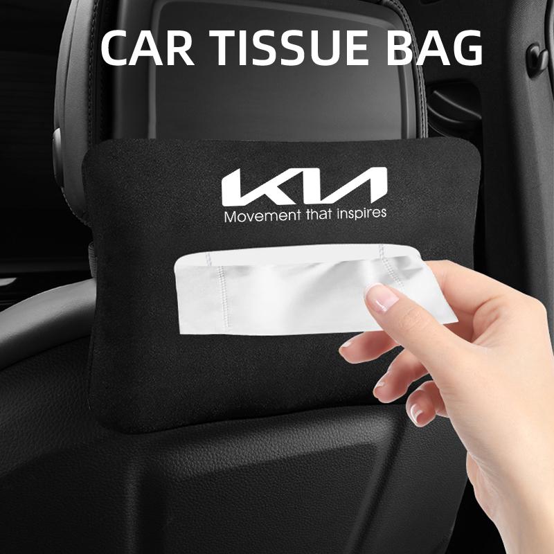 ACZ2 Car Tissue Box Seat Tissue Box Holder Auto Interior Storage Storage Box Decoration For Kia Rio Ceed Sportage Cerato Soul Sorento