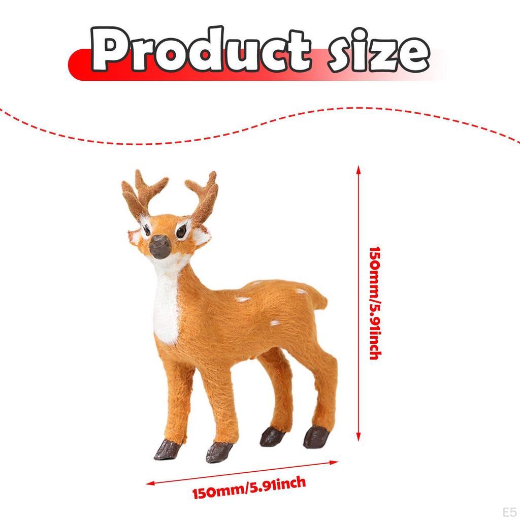 Christmas Reindeer Figurine Decoration Deer Statue for Table Centerpiece