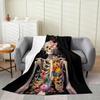 Cute Cartoon Dragon Fleece Throw Blanket Polka Dot Mushroom Twin Size Plush Jungle Butterfly Fantasy Western Dragon Bed Sofa Cov