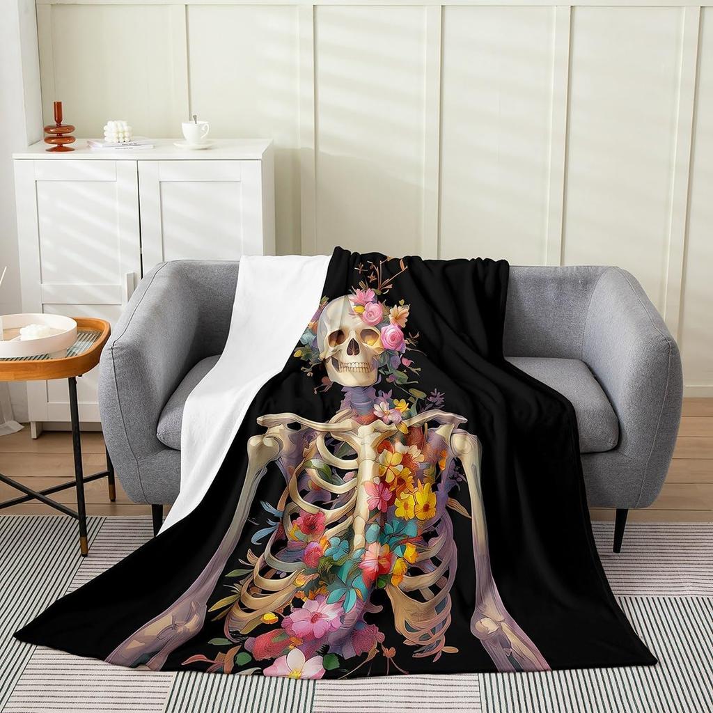 Cute Cartoon Dragon Fleece Throw Blanket Polka Dot Mushroom Twin Size Plush Jungle Butterfly Fantasy Western Dragon Bed Sofa Cov