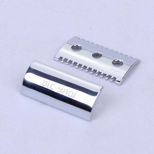 Maquinilla de afeitar de peine abierto YAQI de color cromado para hombre