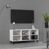 TV Cabinet with Metal Legs White 103.5 x 30 x 50 cm