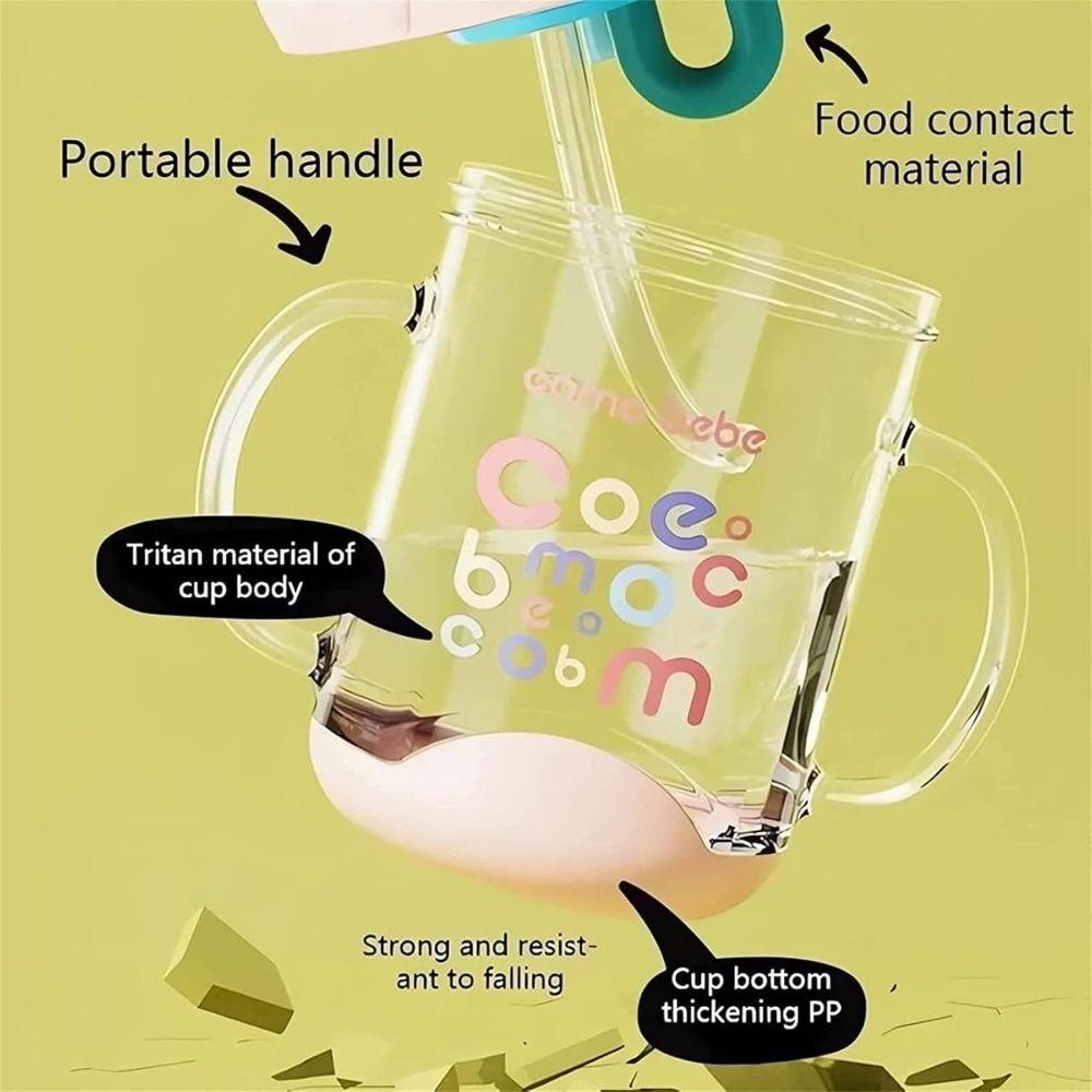 Creative Gift Double Drinking Lid Whale Fountain Tumbler Widened Handle 220ml Whale Cup 350ml Leak Proof Whale Spray Sippy Cup