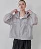 Maloupe 6316 Crop Hooded Lightweight Jumper (Grey)