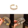 Geometric Zircon Round Multilayer Open Cuff Bracelet For Fashion Women