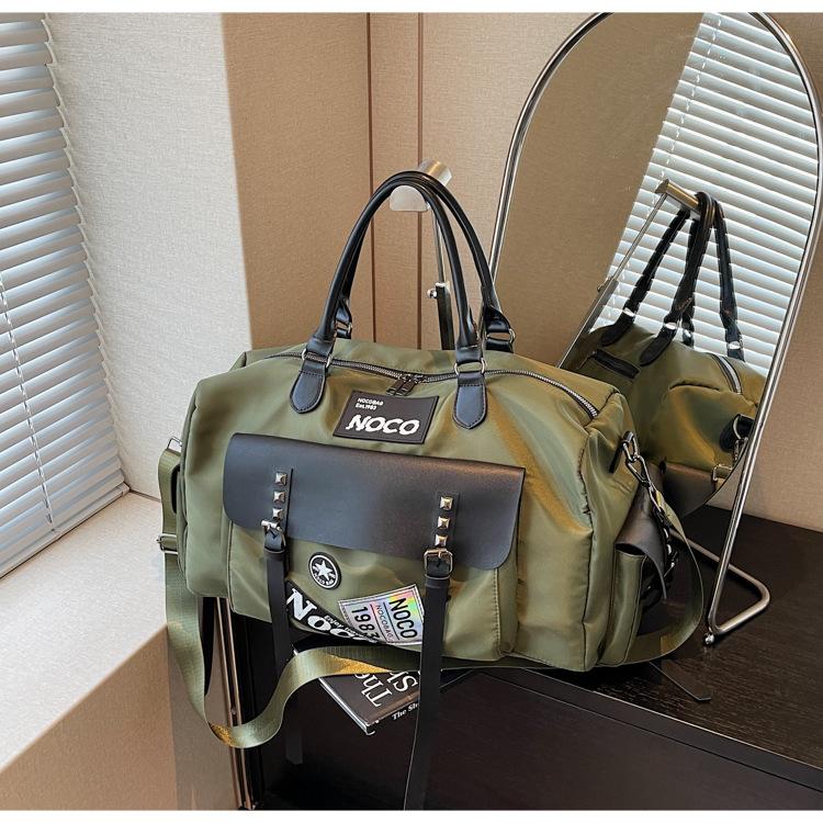 

Холщовая сумка женская большой вместимости новая сумка-мессенджер дорожная сумка для отдыха и спорта фитнес-сумка сумка для путешествий на короткие расстояния зелёный