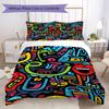 Fun Colorful Style Pattern Bedding,Quilt Set Quilt Cover Pillowcase Home Birthday Gift (1*duvet Cover+2*pillowcase,without core)ZSJT0917444