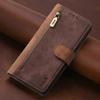 RFID Zipper Wallet Flip Leather Cards Solt Case for iPhone 14 15 16 Pro Max 13 12 11 SE 2025 X XS XR 8 7 Plus Stand Phone Cover