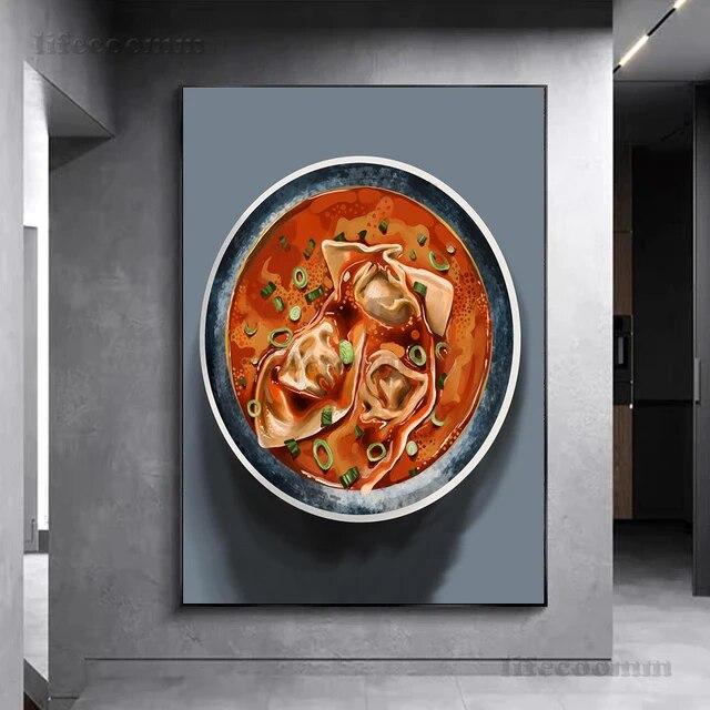 Sunn frokost Kunstplakat Dekorasjon Mat Foto Kunst Veggmaleri For Restaurant Kjøkken Dekor Plakat og trykk Ingen ramme