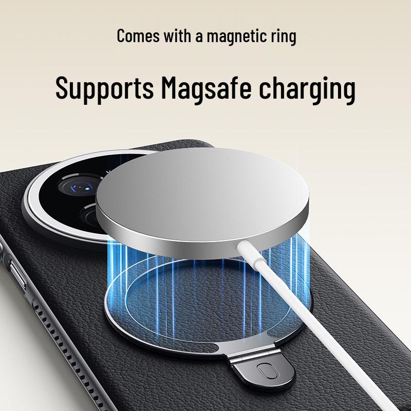 Huawei Mate70 Pro Magnetic Leather Case with Heat Dissipation and Stand Function
