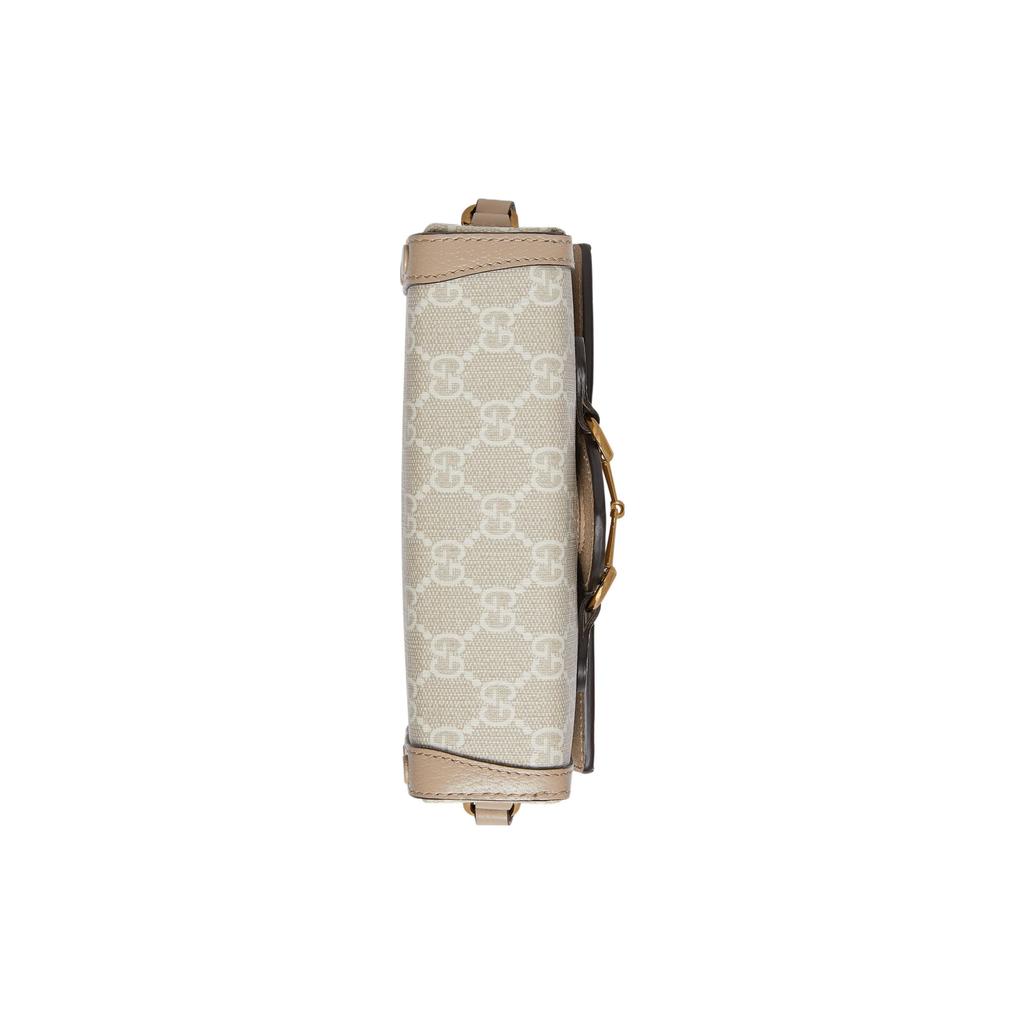 Gucci Horsebit 1955 GG Supreme Canvas Mini Crossbody Bag With Leather Trim For Women Luxury Daily Use