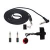 Universal String Instrument Pickup Set with Pickup + 6.35mm Audio Cable + 2pcs 6.35mm to 3.5mm Adapters + Metal Clip