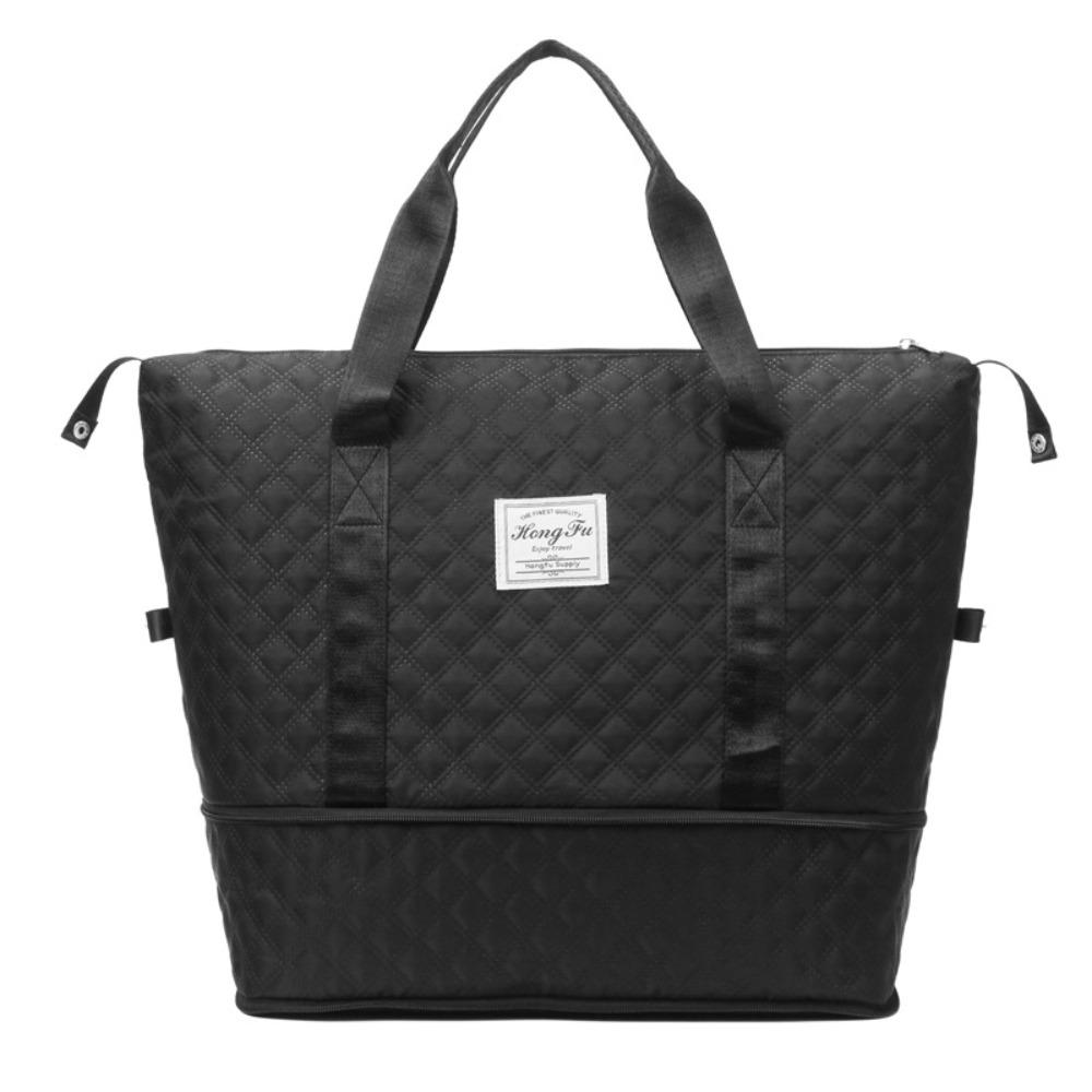 

Large Capacity Travel Handbag Waterproof Foldable Sports Duffel Bag Wet And Dry Separation Shoulder Storage Bag Leisure Travel чёрный