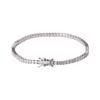 Mezmic Moissanite Square Pave Setting Tennis 925 Silver Bracelet