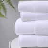Enlarged Absorbent Pure Cotton White Bath Towel for Hotel & Spa