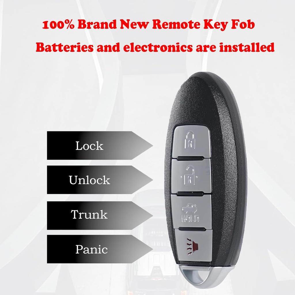 MechanMagic Remote Control Key Fob Replacement For 2007-2012 Nissan Altima/ 09-14 Maxima Murano Infiniti FX35/ 08-13 G37 FX50 Q60 QX70 11-12 G25/