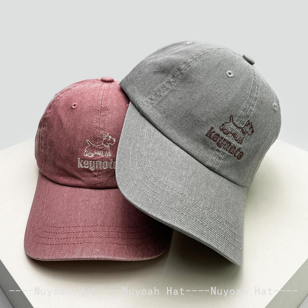 Baseball Letterings Alphabet Puppy Stitched Stitching Embroidered Cute School Old Vintage Women  Men Her Him For Fresh Caps Peaked Hats Sunshade