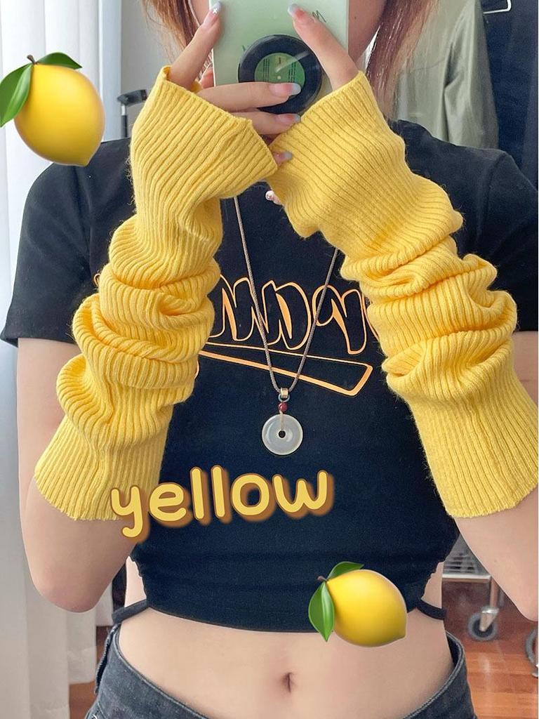 Petrolfarbene einfarbige lange fingerlose Damen-Armstulpen aus gestrickter Wolle - Warm und kältefest