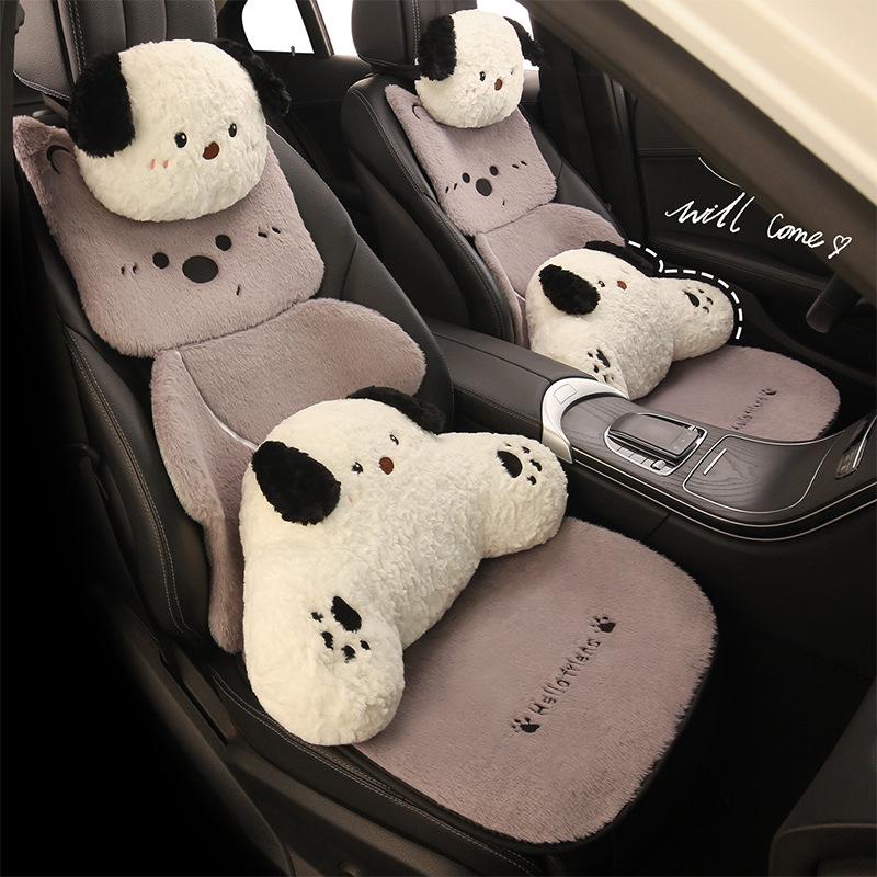 Kreskówkowy Pluszowy Zimowy Poduszka na Fotel Samochodowy dla GAC GS3, GS4, GS4PLUS