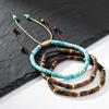 Natürliches Blaues Perlenarmband für Herren, Minimalistisches Handgefertigtes Verstellbares Stapelbares Armband, Exquisites Boho Schmuckstück Geschenk