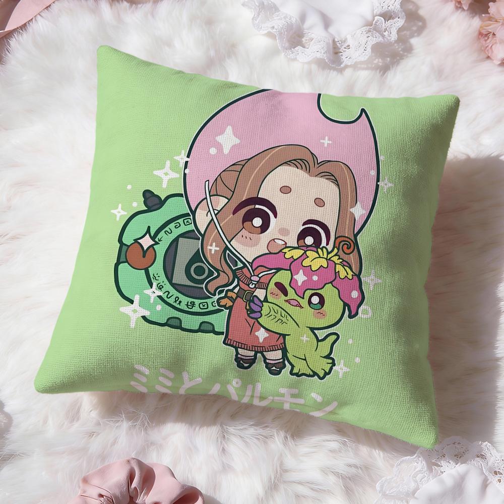 Cute D-Digimon Adventure Cushion Cover Premium Comfort Reversible Pillow Cove -Two in One Design for Any Room & Car Interior