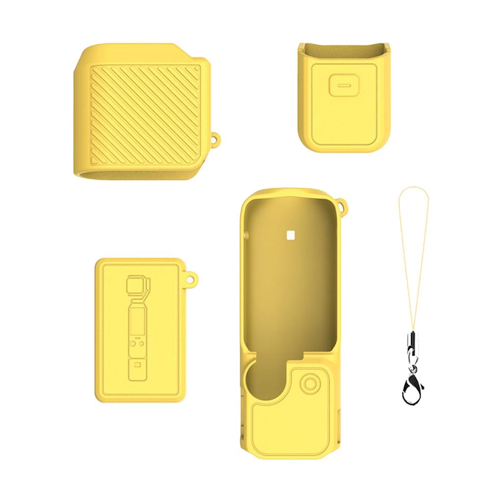 Premium Silicone Shell For Pocket 4 Compactly Camera Features AntiDrop Rope Dustproof Design for Freeing Hands Recording