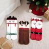 3 Pairs Fuzzy Socks 3D Warm Thick Soft Slipper Socks Christmas Stockings for Women Men Teens Girls Boys Holiday Party Favors