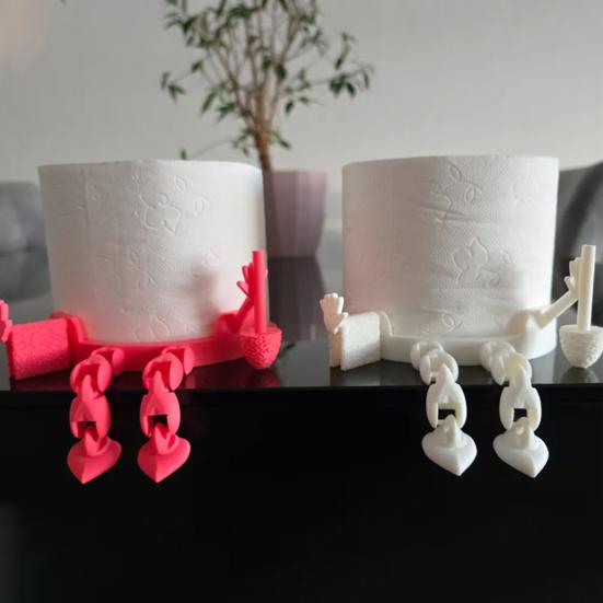 Dangling Leg Cartoon Toilet Paper Roll Holder Toilet Paper Dispenser 3D Printing Tissue Stand Bathroom Living Room Decor