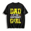 Dad Of The Birthday Girl Softball Themed Family Top Pure Cotton T-shirt