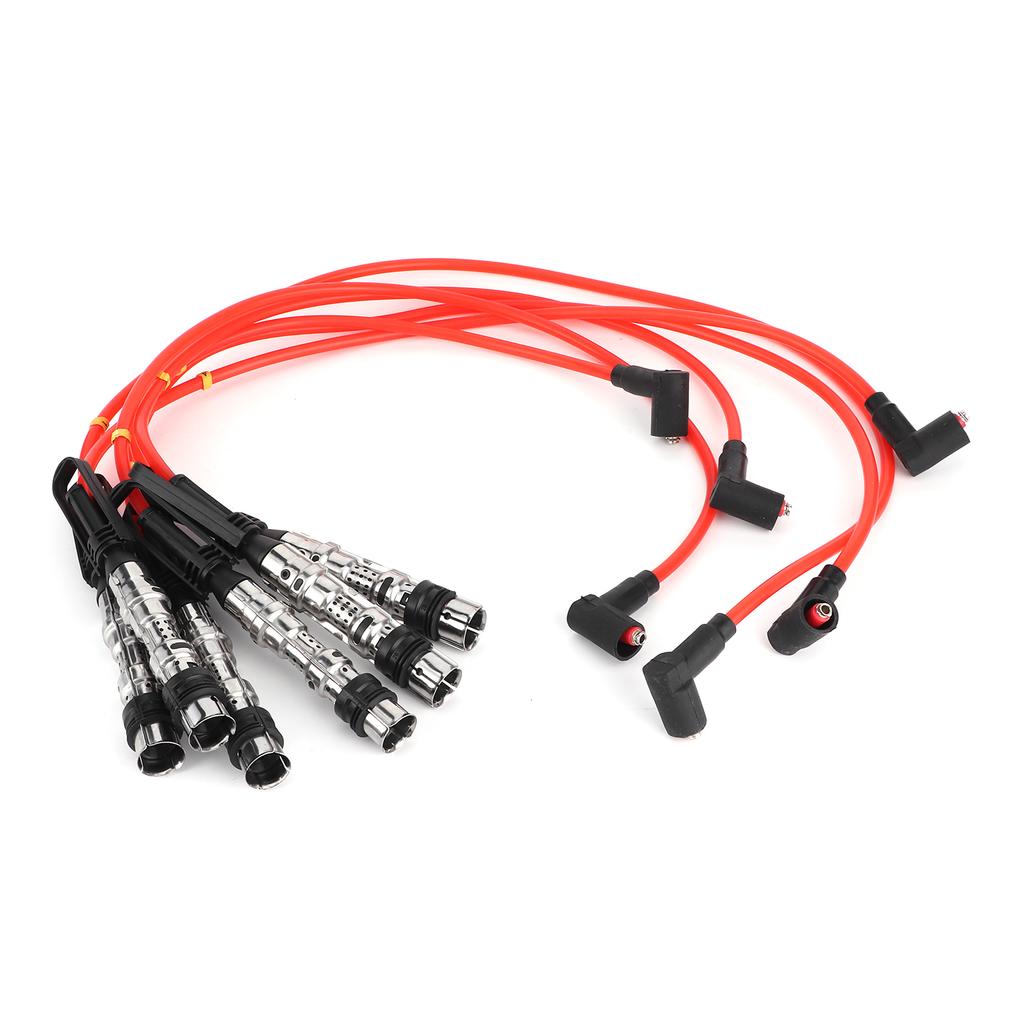 6Pcs Ignition Cable Spark Wire Cord 1J0998031 Fit for Corrado VR6 2.8 2.9 with Pull Rod