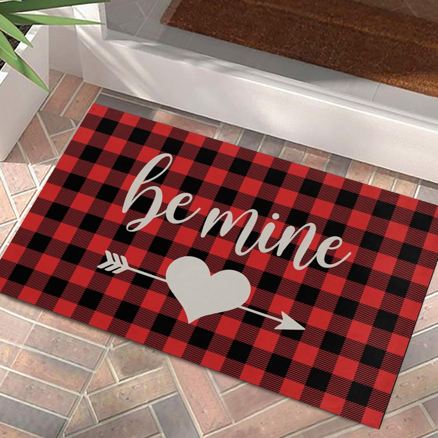 

Веселый рождественский коврик для входной двери, приветственный коврик для входной двери, винтажный деревенский коврик для двора, нескользящий коврик для дома, украшение для дома и улицы 40X60cm-16x24in