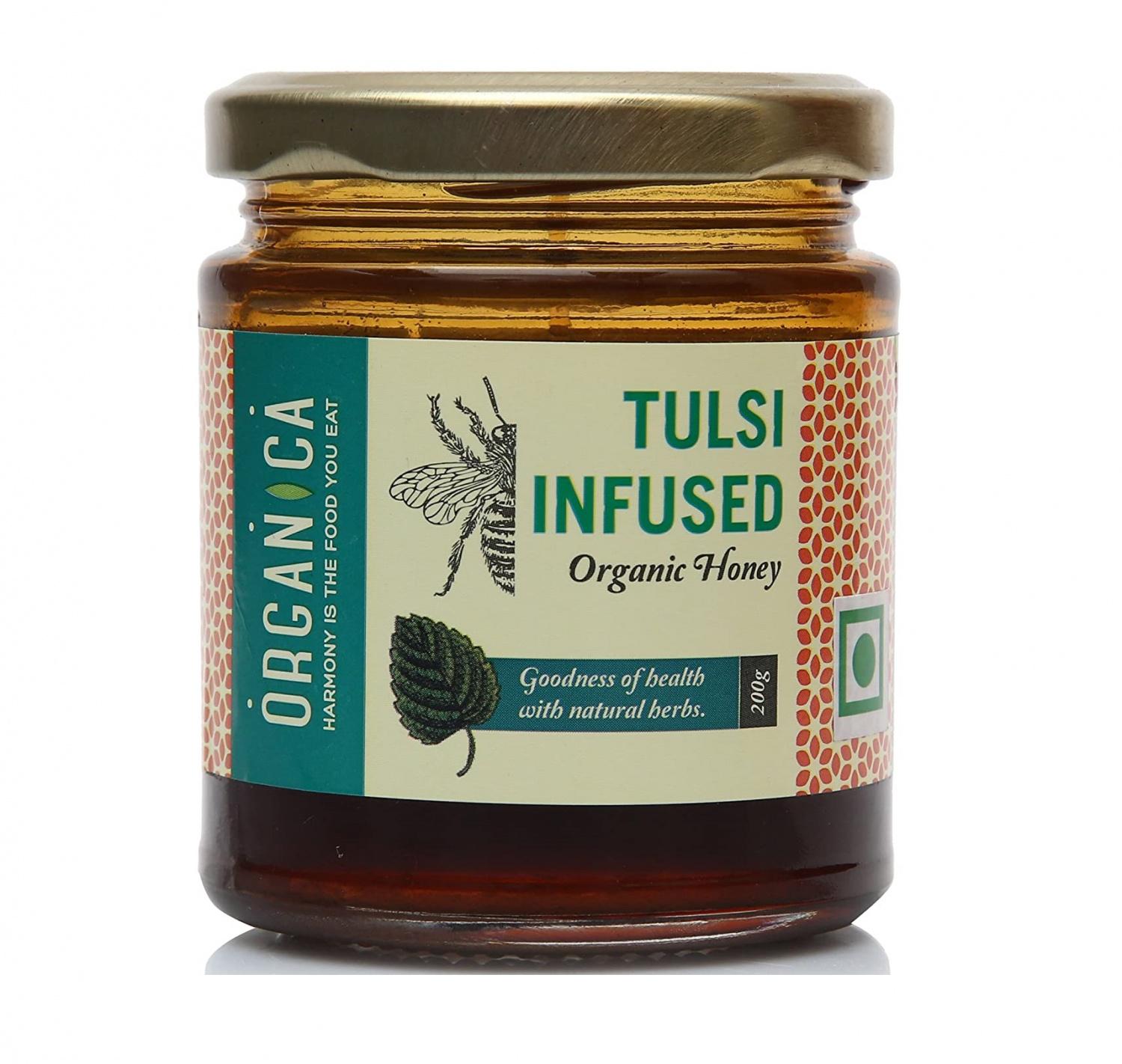 

Натуральный Мед с Тулси (200 г), Tulsi Infused Organic Honey, Organica