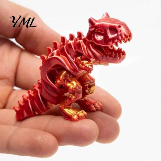 Ornement Fossiles de Carnotaurus Ornement Dinosaure Imprimé en 3D, Modèle Squelette Articulé pour Cadeau d'Enthousiaste Décoration de Bureau Maison, Figurine Dragon