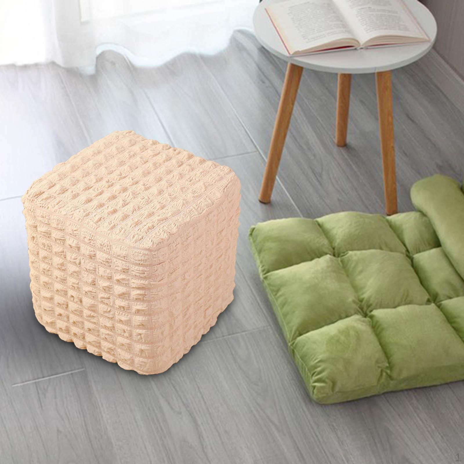 

Оттоманский чехол 10–13 дюймов, квадратные чехлы на табуретки, которые можно стирать в машине, съемные мягкие подставки для ног New Beige