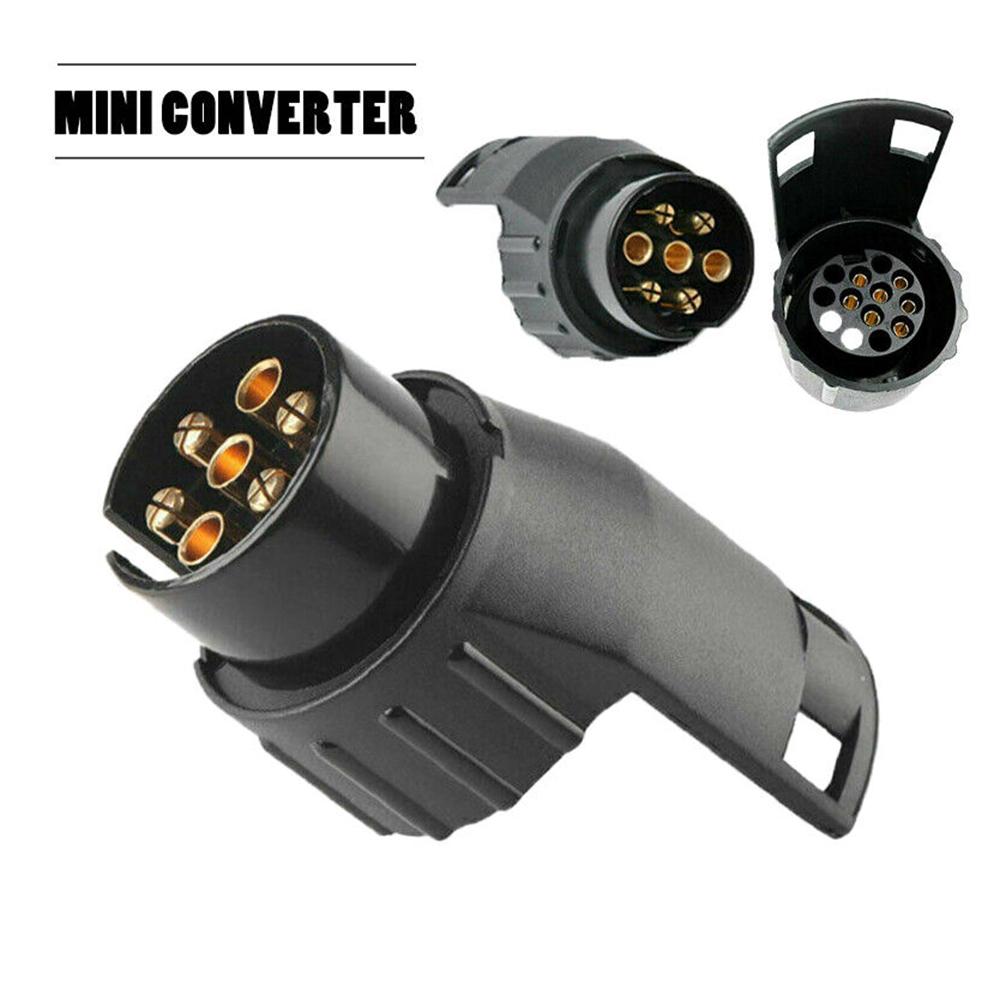 7 Pin To 13 Pin Plug Adapter Trailer Connector 12V Truck Socket Waterproof Towbar Accessories Towing Plugs Car Adapter F3Q0