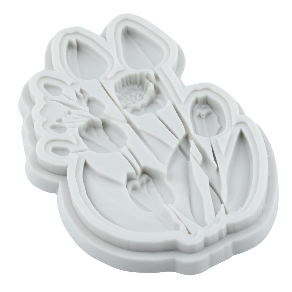 Blumen Silikonformen Tulpenblume Fondantform Kuchen Dekorationswerkzeuge Cupcake Topper Süßigkeiten Schokolade Gumpaste Form